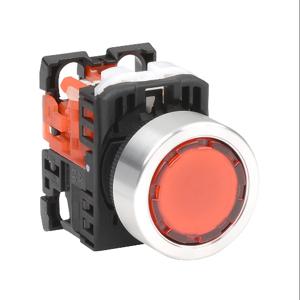 FUJI ELECTRIC AR22F0L-01E3RZA Pushbutton, 22mm, Momentary, LED Illuminated, 1 N.C. Contact, Plastic Base, Metal Bezel | CV6VCG