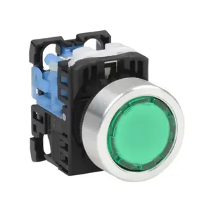 FUJI ELECTRIC AR22F5L-10E3GZA Pushbutton, 22mm, Push On-Push Off, LED Illuminated, 1 N.O. Contact, Plastic Base | CV6VCZ