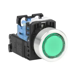 FUJI ELECTRIC AR22F5L-10L3GZA Pushbutton, 22mm, Push On-Push Off, LED Illuminated, 1 N.O. Contact, Plastic Base | CV6VDE