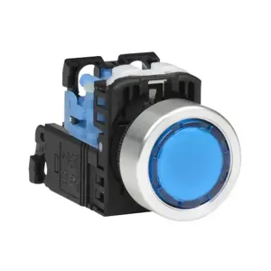 FUJI ELECTRIC AR22F5L-10L3SZA Pushbutton, 22mm, Push On-Push Off, LED Illuminated, 1 N.O. Contact, Plastic Base | CV6VDG