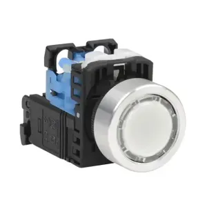 FUJI ELECTRIC AR22F5L-10L3WZA Pushbutton, 22mm, Push On-Push Off, LED Illuminated, 1 N.O. Contact, Plastic Base | CV6VDH