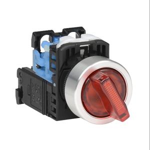 FUJI ELECTRIC AR22PL-010L3RZA Selector Switch, 22mm, 2-Position, Spring Return From Right, LED Illuminated | CV6VUT