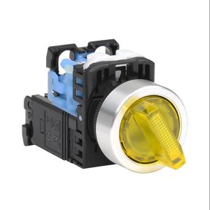 FUJI ELECTRIC AR22PL-010L3YZA Selector Switch, 22mm, 2-Position, Spring Return From Right, LED Illuminated | CV6VUV