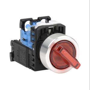 FUJI ELECTRIC AR22PL-210L3RZA Selector Switch, 22mm, 2-Position, Maintained, LED Illuminated, 1 N.O. Contact | CV6VVB