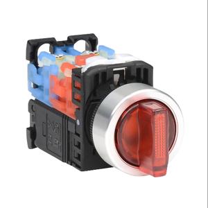 FUJI ELECTRIC AR22PL-311L3RZA Selector Switch, 22mm, 3-Position, Maintained, LED Illuminated, 1 N.O./1 N.C. Contact | CV6VVF