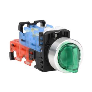 FUJI ELECTRIC AR22PL-322E3GZA Selector Switch, 22mm, 3-Position, Maintained, LED Illuminated, 2 N.O./2 N.C. Contact | CV6VVJ