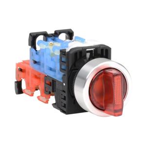 FUJI ELECTRIC AR22PL-322E3RZA Selector Switch, 22mm, 3-Position, Maintained, LED Illuminated, 2 N.O./2 N.C. Contact | CV6VVK