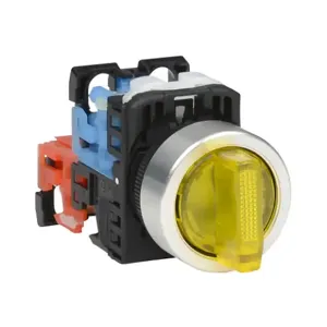 FUJI ELECTRIC AR22PL-611E3YZA Selector Switch, 22mm, 3-Position, Spring Return To Center From Left, Maintained Right | CV6VVR