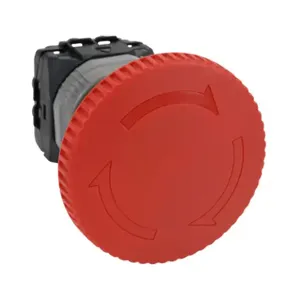 FUJI ELECTRIC AR22VPR-01R Emergency Stop Pushbutton, IP65, 22mm, Push To Lock, Pull Or Turn To Reset | CV6VED