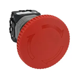 FUJI ELECTRIC AR22VPR-12R Emergency Stop Pushbutton, IP65, 22mm, Push To Lock, Pull Or Turn To Reset | CV6VEE