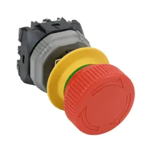 FUJI ELECTRIC AR22VQR-12R Emergency Stop Pushbutton, IP65, 22mm, Push To Lock, Pull Or Turn To Reset | CV6VEL