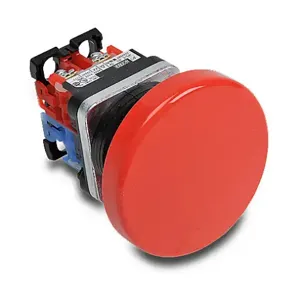 FUJI ELECTRIC AR30B0R-11R Pushbutton, 30mm, Momentary, 1 N.O./1 N.C. Contact, Metal Base, Metal Bezel, Red | CV6VEU