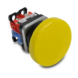 FUJI ELECTRIC AR30B0R-11Y Pushbutton, 30mm, Momentary, 1 N.O./1 N.C. Contact, Metal Base, Metal Bezel, Yellow | CV6VEV