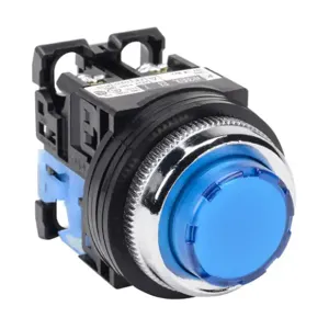 FUJI ELECTRIC AR30E0L-10E3SZC Pushbutton, 30mm, Momentary, LED Illuminated, 1 N.O. Contact, Plastic Base, Metal Bezel | CV6VFB