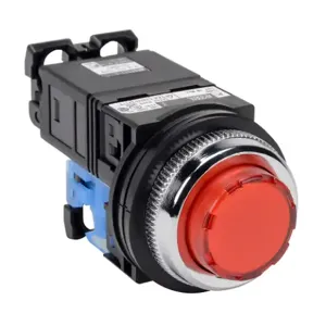 FUJI ELECTRIC AR30E0L-10L3RZC Pushbutton, 30mm, Momentary, LED Illuminated, 1 N.O. Contact, Plastic Base, Metal Bezel | CV6VFG