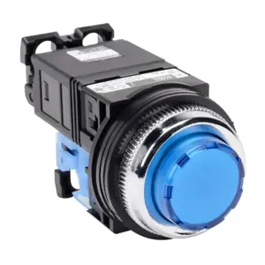 FUJI ELECTRIC AR30E0L-10L3SZC Pushbutton, 30mm, Momentary, LED Illuminated, 1 N.O. Contact, Plastic Base, Metal Bezel | CV6VFH