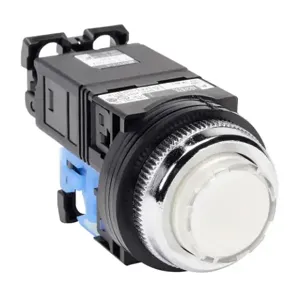 FUJI ELECTRIC AR30E0L-10L3WZC Pushbutton, 30mm, Momentary, LED Illuminated, 1 N.O. Contact, Plastic Base, Metal Bezel | CV6VFJ