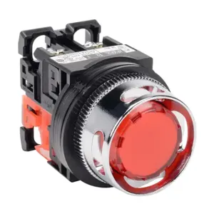 FUJI ELECTRIC AR30G2L-01E3RZC Pushbutton, 30mm, Momentary, LED Illuminated, 1 N.C. Contact, Plastic Base, Metal Bezel | CV6VGB