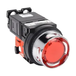 FUJI ELECTRIC AR30G2L-01L3RZC Pushbutton, 30mm, Momentary, LED Illuminated, 1 N.C. Contact, Plastic Base, Metal Bezel | CV6VGC