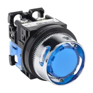 FUJI ELECTRIC AR30G2L-10E3SZC Pushbutton, 30mm, Momentary, LED Illuminated, 1 N.O. Contact, Plastic Base, Metal Bezel | CV6VGG