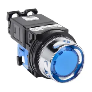 FUJI ELECTRIC AR30G2L-10L3SZC Pushbutton, 30mm, Momentary, LED Illuminated, 1 N.O. Contact, Plastic Base, Metal Bezel | CV6VGN