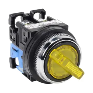 FUJI ELECTRIC AR30PL-210E3YZC Selector Switch, 30mm, 2-Position, Maintained, LED Illuminated, 1 N.O. Contact | CV6VXK