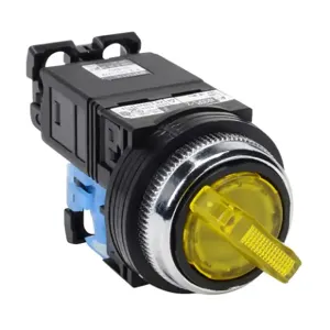 FUJI ELECTRIC AR30PL-210L3YZC Selector Switch, 30mm, 2-Position, Maintained, LED Illuminated, 1 N.O. Contact | CV6VXR