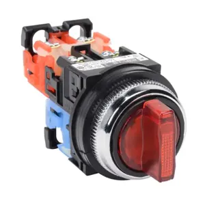 FUJI ELECTRIC AR30PL-311E3RZC Selector Switch, 30mm, 3-Position, Maintained, LED Illuminated, 1 N.O./1 N.C. Contact | CV6VXV