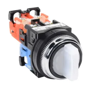 FUJI ELECTRIC AR30PL-311E3WZC Selector Switch, 30mm, 3-Position, Maintained, LED Illuminated, 1 N.O./1 N.C. Contact | CV6VXX