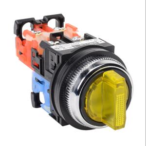 FUJI ELECTRIC AR30PL-311E3YZC Selector Switch, 30mm, 3-Position, Maintained, LED Illuminated, 1 N.O./1 N.C. Contact | CV6VXY