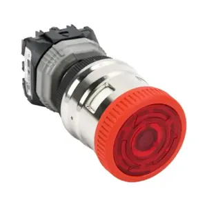 FUJI ELECTRIC AR30VPL-12EAR Emergency Stop Pushbutton, IP65, 30mm, Push To Lock, Turn To Reset | CV6VHM