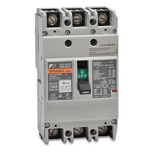 FUJI ELECTRIC BW125JAGU-3P100SB Kompakt-Leistungsschalter, 125-A-Rahmen, 100 A, 600 VAC/250 VDC, 3-polig | CV6TUW
