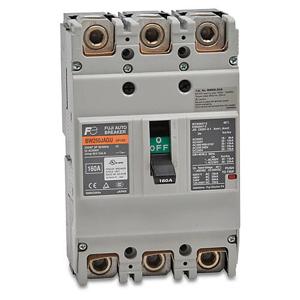FUJI ELECTRIC BW250JAGU-3P160SB Kompakt-Leistungsschalter, 250-A-Rahmen, 160 A, 600 VAC/250 VDC, 3-polig | CV6TVA