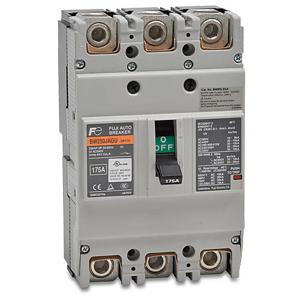 FUJI ELECTRIC BW250JAGU-3P175SB Molded Case Circuit Breaker, 250A Frame, 175A, 600 VAC/ 250 VDC, 3-Pole | CV6TVB
