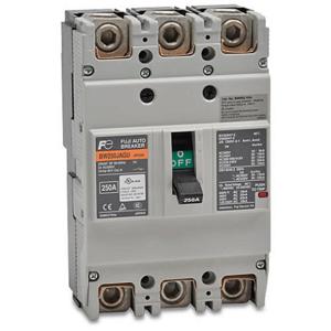 FUJI ELECTRIC BW250JAGU-3P250SB Molded Case Circuit Breaker, 250A Frame, 250A, 600 VAC/ 250 VDC, 3-Pole | CV6TVE