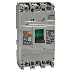 FUJI ELECTRIC BW400SAGU-3P300SB Molded Case Circuit Breaker, 400A Frame, 300A, 480 VAC/ 250 VDC, 3-Pole | CV6TVG