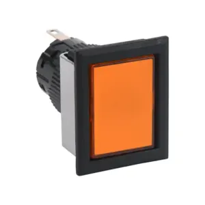 FUJI ELECTRIC DF16F0N-E3A LED Indicating Light, Permanent Light Function, IP65, 16mm, Amber, 28mm, Rectangular | CV6TMJ