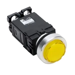 FUJI ELECTRIC DR22E3L-L3YZA LED Indicating Light, Permanent Light Function, IP65, 22mm, Yellow, 24mm, Round | CV6TNN