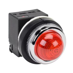 FUJI ELECTRIC DR30D0L-L9RZC LED Indicating Light, Permanent Light Function, 30mm, Red, 41mm, Dome, Plastic Base | CV6TNY