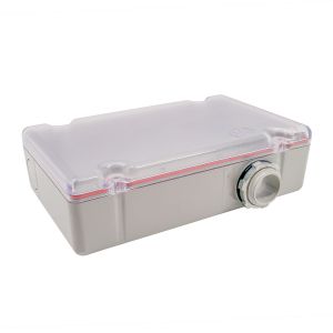 FUNCTIONAL DEVICES INC / RIB PE6000-N4 NEMA4 Enclosure, With Clear Lid, Size 4.28 x 7 x 2 Inch, Plastic | CE4UVC
