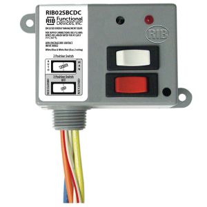 FUNCTIONAL DEVICES INC / RIB RIB02SBCDC Enclosed Pre-Wired Relay, With 208 - 277 VAC Power Input, Override, SPDT, 30 A | CE4UYH