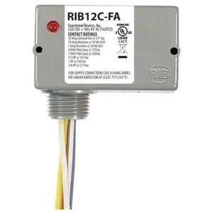 FUNCTIONAL DEVICES INC / RIB RIB12C-FA Enclosed Pre-Wired Relay, With Polarised 12 VAC Coil, SPDT, 10 A | CE4UYM