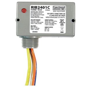 FUNCTIONAL DEVICES INC / RIB RIB2401C Enclosed Pre-Wired Relay, With 120 VAC Coil, SPDT, 10 A | CE4UYY