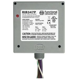 FUNCTIONAL DEVICES INC / RIB RIB347P Enclosed Pre-Wired Relay, With 347 VAC Coil, DPDT, 20 A | CE4UZZ