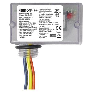 FUNCTIONAL DEVICES INC / RIB RIBH1C-N4 Enclosed Pre-Wired Relay, With 208 - 277 VAC Coil, SPDT, NEMA Housing, 10 A | CE4VAH