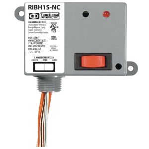 FUNCTIONAL DEVICES INC / RIB RIBH1S-NC Enclosed Pre-Wired Relay, With 208 - 277 VAC Coil, SPST-NC, 15 A | CE4VAL