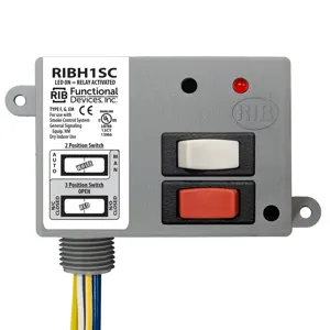 FUNCTIONAL DEVICES INC / RIB RIBH1SC Enclosed Pre-Wired Relay, With 208 - 277 VAC Coil, Override, SPDT, 10 A | CE4VAM