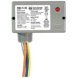 FUNCTIONAL DEVICES INC / RIB RIBL1C-DC Enclosed Pre-Wired Relay, With 10 - 30 VDC Inrush Coil, SPDT, 10 A | CE4VBA