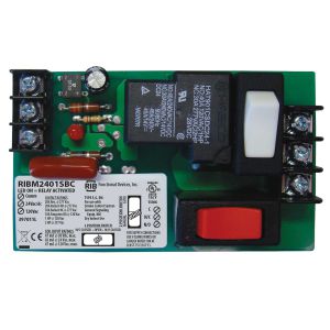 FUNCTIONAL DEVICES INC / RIB RIBM2401SBC Control Relay, With 120 VAC Coil, Override Switch, SPDT, 20 A | CE4VCE