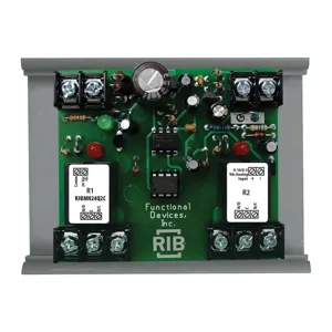 FUNCTIONAL DEVICES INC / RIB RIBMN24Q2C I/O Expander, With 24 VAC Coil, 2 SPDT, 15 A | CE4VDK